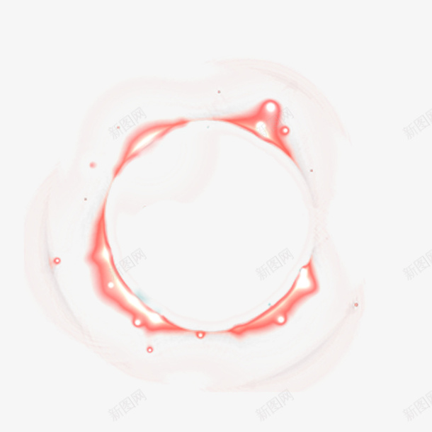 红色唯美元素元素png免抠素材_新图网 https://ixintu.com 光晕 创意 动感 唯美 圆圈 红色光效 绚丽