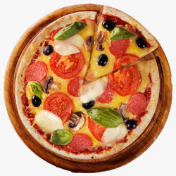 可口海鲜的披萨香嫩可口的披萨高清图片