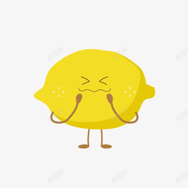 手绘卡通激动柠檬png免抠素材_新图网 https://ixintu.com png免抠图 创意 卡通 可爱 手绘 捂嘴 柠檬 水果 激动 营养 黄色