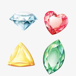 五彩缤纷的宝石钻石素材