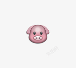 矢量表情符号粉色小猪头的表情高清图片