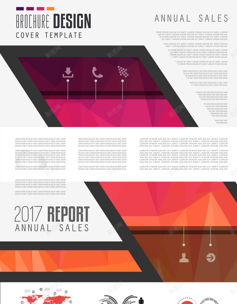 商务广告单页宣传单矢量ai_新图网 https://ixintu.com 几何 扁平 渐变 立体几何图形宣传海报商务海报宣传册单页折页传单画册封面彩色宣传页广告设计白色 矢量图
