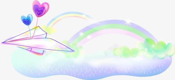 纸飞机元素png免抠素材_新图网 https://ixintu.com 卡通 彩虹 折纸 水彩 爱心 简笔画 纸飞机图案 飞机