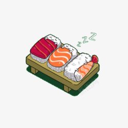 日式人物漫画寿司高清图片