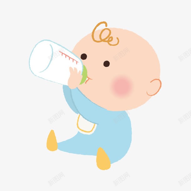 可爱的卡通宝宝吃奶瓶png免抠素材_新图网 https://ixintu.com 亲子 卡通 卡通亲子旅行一家人 吃奶 吃奶瓶 宝宝 宝宝吃奶 母婴