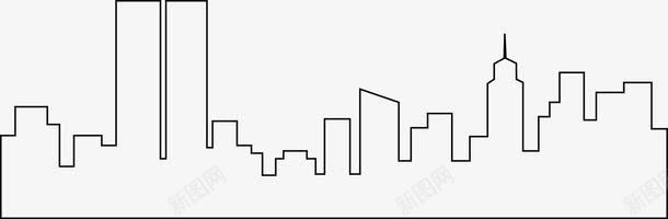 房屋建筑手绘图图标png_新图网 https://ixintu.com 城市 城市建筑图 城市线框 建筑 手绘城市图 曲线 线条 线绘 边框 都市