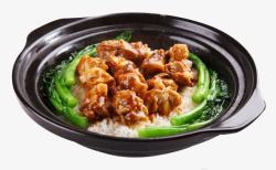 米豆腐牛腩红烧牛腩煲仔饭高清图片