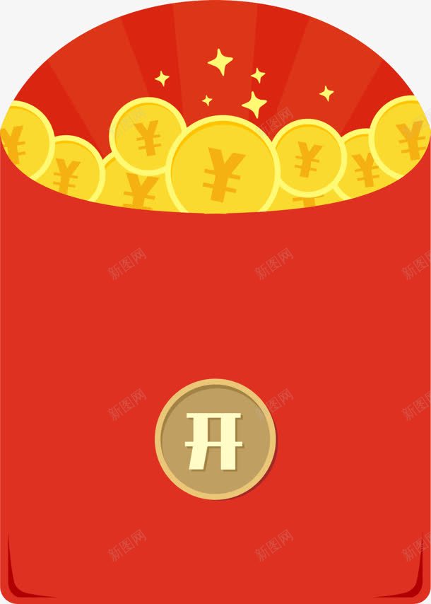 金币红包png免抠素材_新图网 https://ixintu.com 素材 红包 金币