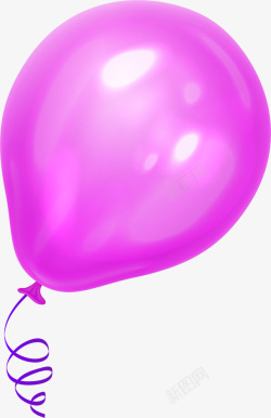 世界海洋日美丽紫色气球素材