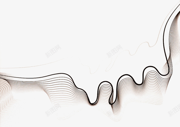 手绘黑色渐隐不规则线条png免抠素材_新图网 https://ixintu.com 不规则波浪纹 不规则波浪线 几何曲线 手绘 曲线 波浪曲线 渐隐曲线 黑色