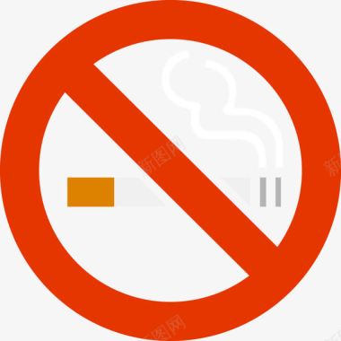 简单禁止吸烟标志图标图标