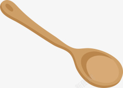 木质勺子木质简约勺子矢量图高清图片