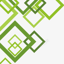 绿色方块装饰图案素材