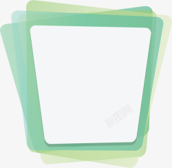 绿色四边形标题框矢量图素材