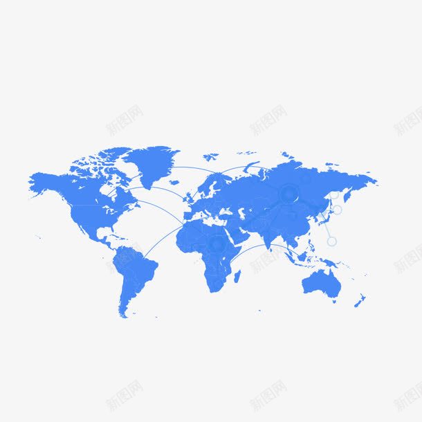 世界地图png免抠素材_新图网 https://ixintu.com 世界地图 世界地图轮廓 物流 航运 蓝色