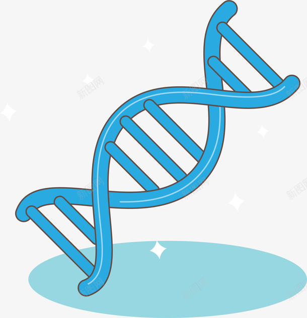 蓝色DNA线条png免抠素材_新图网 https://ixintu.com DNA DNA双螺旋结构图片 卡通DNA 基因 基因链 组合 蓝色线条