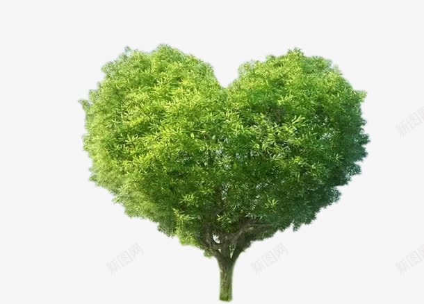 心形绿色大树植树节元素png免抠素材_新图网 https://ixintu.com 心形大树 树木保护插图 植树节 植树节元素 绿色树木