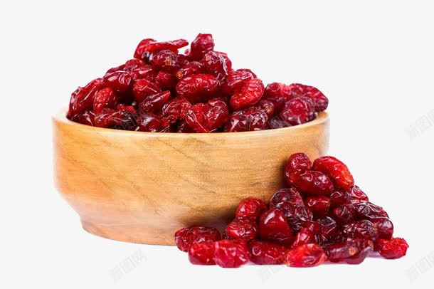 蔓越莓png免抠素材_新图网 https://ixintu.com 新鲜 有机水果 木碗 蔓越莓 蔓越莓干 颗粒