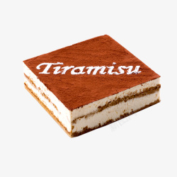 提拉米酥正方形巧克力蛋糕高清图片
