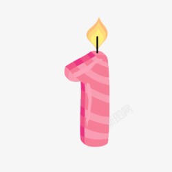 生日礼遇1生日蜡烛数字1高清图片