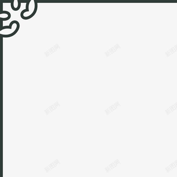 黑色简约枫叶边框png免抠素材_新图网 https://ixintu.com 枫叶 框架 欧式 简约 线条 边框纹理 黑色