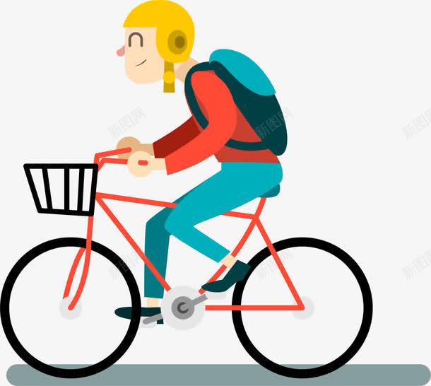 绿色出行png免抠素材_新图网 https://ixintu.com 共享单车 卡通 彩色脚踏车 绿色出行 脚踏车 自行车 骑自行车 骑行者 骑车