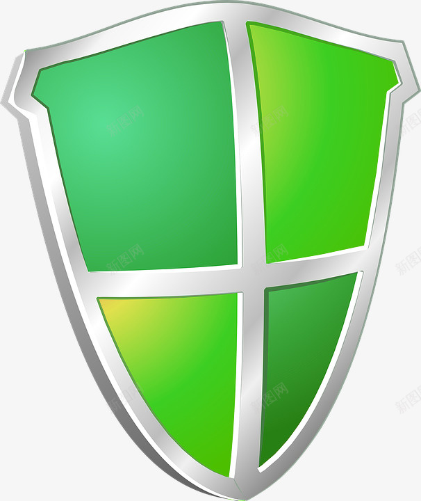 银边绿色盾牌png免抠素材_新图网 https://ixintu.com 保护 安全 盾形 盾牌 绿色 绿色护盾 防具 防御 防护