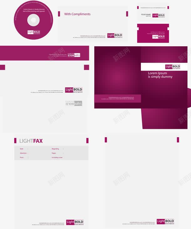 商务视觉系统png免抠素材_新图网 https://ixintu.com VI设计 信封 信纸 光盘 卡片 印刷品 名片 商务 封套 时尚 画册 视觉系统设计