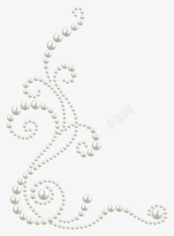珍珠花纹手绘项链项链图标白色珍珠花纹高清图片