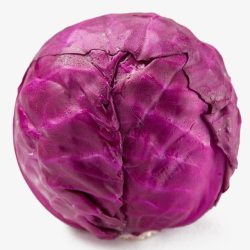 新鲜圆白菜一颗紫甘蓝高清图片