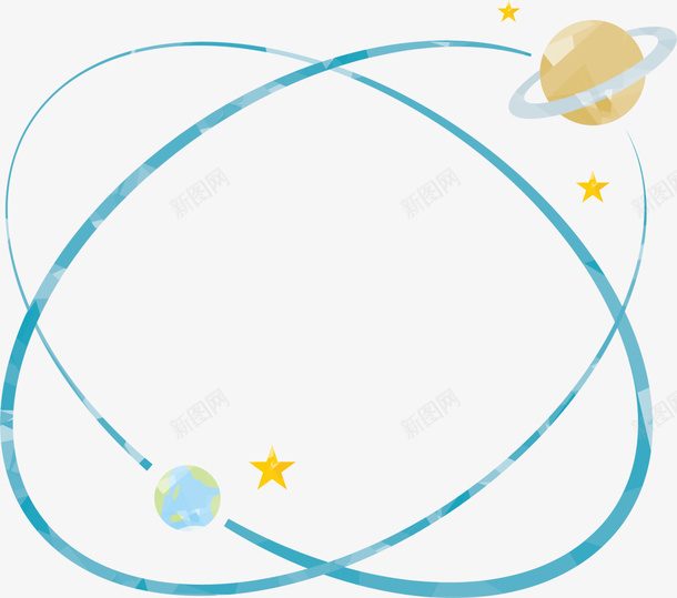 蓝色线条星环星系png免抠素材_新图网 https://ixintu.com 4月12号 世界航天日 太空 太阳系 宇宙 星环 星系 航空 蓝色星球