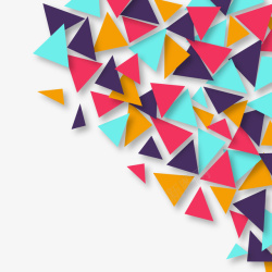 三角拼接设计缤纷背景矢量图高清图片