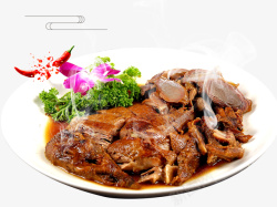 焖肉米线美味焖鹅肉美食餐品高清图片