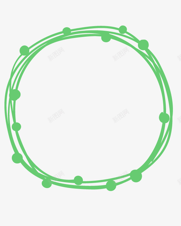 春季绿色边框png免抠素材_新图网 https://ixintu.com 春季 素材 绿色 边框
