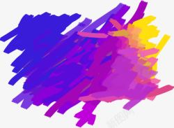 紫黄色渐变线条涂鸦素材
