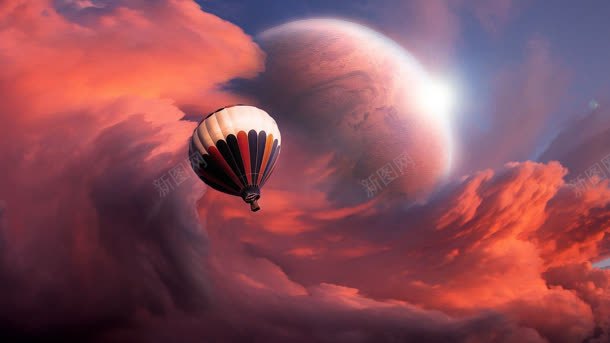 红色翻滚的云层月亮热气球海报背景jpg设计背景_新图网 https://ixintu.com 云层 月亮 海报 热气球 红色 翻滚 背景