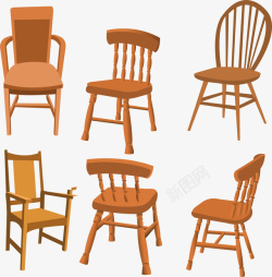 木头椅子合集素材