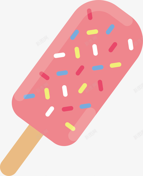 粉色冰淇淋png免抠素材_新图网 https://ixintu.com 冰淇淋 卡通手绘 水彩 甜食 粉色 美食 食物