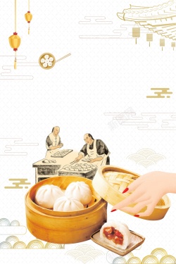小笼包促销餐饮小笼包开业促销背景高清图片