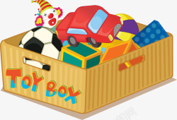 玩具箱黄色立体卡通玩具箱高清图片