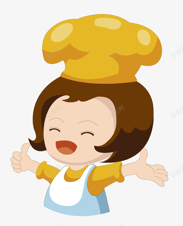 戴黄色厨师帽的烘焙师女孩矢量图ai免抠素材_新图网 https://ixintu.com 可爱的烘焙师女孩 烘焙师 烘焙师女孩 烘焙开心 矢量图 黄色烘焙师