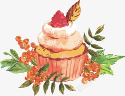 彩色手绘图案手绘蛋糕高清图片