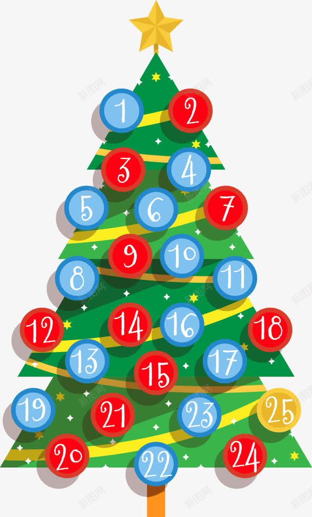 数字圣诞树png免抠素材_新图网 https://ixintu.com 圣诞树 圣诞矢量图片库 数字 装饰图案