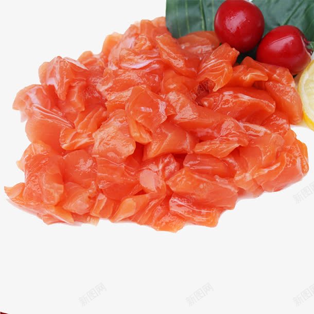 切碎三文鱼png免抠素材_新图网 https://ixintu.com 产品实物 红色 食物 鱼 鱼肉