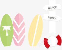 派对指示牌沙滩派对邀请函高清图片
