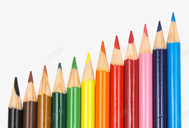 一排铅笔png免抠素材_新图网 https://ixintu.com 彩色画笔 彩色铅笔 画笔 颜色