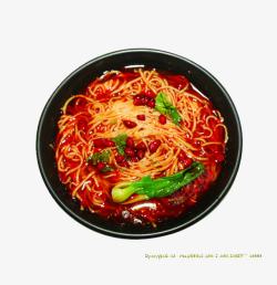 汤粉PNG产品实物肉末红汤酸辣面高清图片