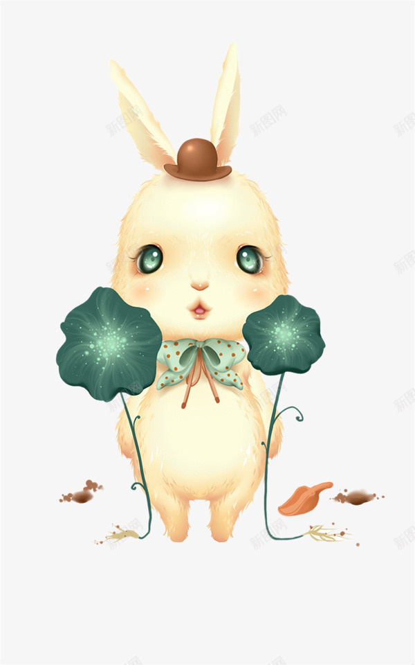 手绘可爱兔子png免抠素材_新图网 https://ixintu.com 兔子 动物 可爱 小清新 手绘 水彩