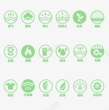 绿色图标圆形特点图标