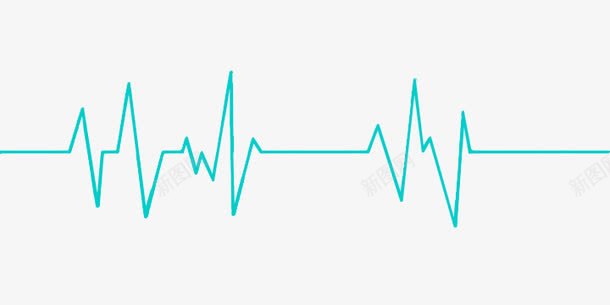 蓝色线条心电图png免抠素材_新图网 https://ixintu.com 健康 心电图 蓝色